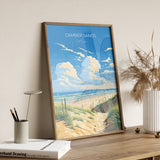 Camber Sands Travel Poster Wall Art, Camber Sands Travel Print, East Sussex, English Coastal Art, Camber Sands Gift, Wall Art Print NQ Media Designs