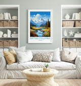 British Columbia Wall Art Travel Poster, Travel Print of British Columbia, British Columbia Art Lovers Gift, Canada Art Travel Gift NQ Media Designs