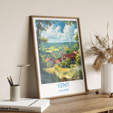 Kent Print Wall Art, Travel Poster of Kent , England, Kent Art Lovers Gift, England Wall Art Print NQ Media Designs