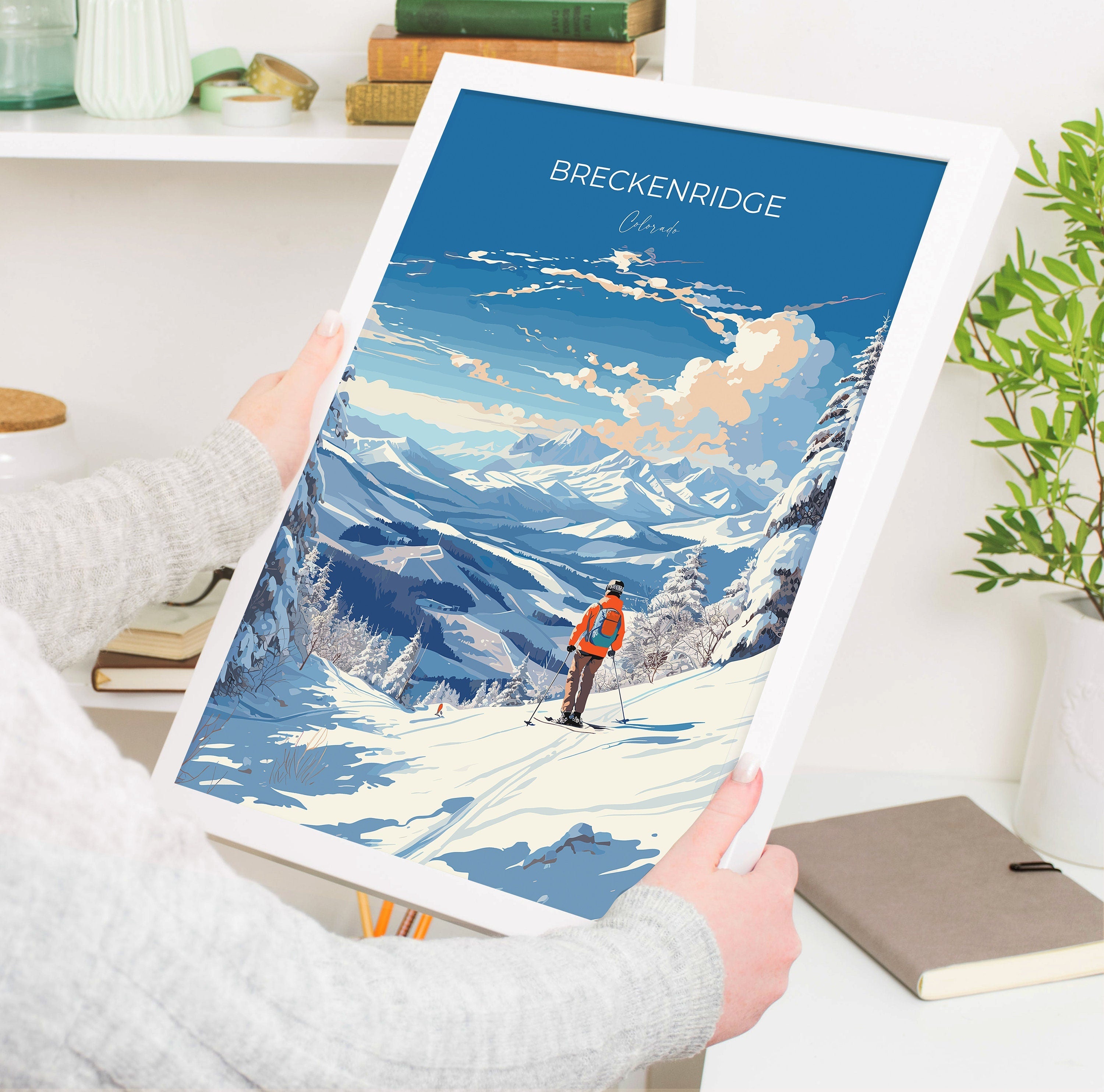 Breckenridge Travel Poster Wall Art, Travel Print of Breckenridge, Colorado, USA, Breckenridge Art Lovers Gift NQ Media Designs