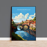 Knaresborough Travel Print, Travel Poster of Knaresborough, North Yorkshire Gift, England, Knaresborough Art Lovers Gift, Wall Art Print NQ Media Designs