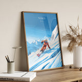 Tignes Wall Art Travel Poster, Travel Print of Tignes, Ski Poster, Tignes Art Gift, France Ski Art Travel Gift NQ Media Designs