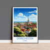 Dorchester Travel Print Wall Art, Travel Poster of Dorchester, England, Dorset Coast Art Lovers Gift, Dorchester Wall Decor