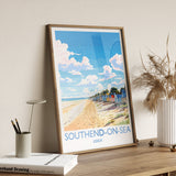 Southend on Sea Travel Print Wall Art, Southend on Sea Travel Poster, Essex, English Coastal Art, Southend Gift, Wall Art Print NQ Media Designs