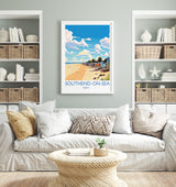 Southend on Sea Travel Poster Wall Art, Southend on Sea Travel Print, Essex, English Coastal Art, Southend Gift, Wall Art Print NQ Media Designs