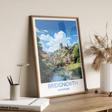 Bridgnorth Travel Print Wall Art, Travel Poster of Bridgnorth, England, Shropshire Art Lovers Gift, Bridgnorth Wall Decor NQ Media Designs