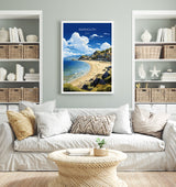 Barmouth Travel Poster Wall Art, Barmouth Travel Print, Wales, Welsh Art, Barmouth Gift, Wall Art Print NQ Media Designs