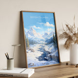 British Columbia Wall Art Travel Print, Travel Poster of British Columbia, British Columbia Art Lovers Gift, Canada Winter Art Travel Gift NQ Media Designs