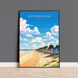 Southend on Sea Travel Poster Wall Art, Southend on Sea Travel Print, Essex, English Coastal Art, Southend Gift, Wall Art Print NQ Media Designs