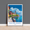 Riva Del Garda Travel Poster Wall Art, Travel Print of Riva Del Garda , Riva Del GardaArt Lovers Gift, Italy, Italian Lakes Art Gift NQ Media Designs