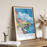 Riva Del Garda Travel Poster Wall Art, Travel Print of Riva Del Garda , Riva Del GardaArt Lovers Gift, Italy, Italian Lakes Art Gift NQ Media Designs