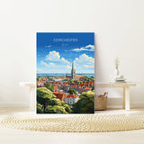 Dorchester Travel Print Wall Art, Travel Poster of Dorchester, England, Dorset Coast Art Lovers Gift, Dorchester Wall Decor NQ Media Designs