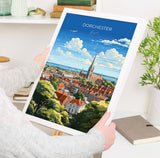 Dorchester Travel Print Wall Art, Travel Poster of Dorchester, England, Dorset Coast Art Lovers Gift, Dorchester Wall Decor NQ Media Designs