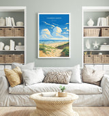 Camber Sands Travel Poster Wall Art, Camber Sands Travel Print, East Sussex, English Coastal Art, Camber Sands Gift, Wall Art Print NQ Media Designs