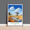 Botswana Travel Poster Wall Art, Travel Print of Botswana, Botswana Gift, Botswana Africa, Africa Art Lovers Gift, Travel Art Print NQ Media Designs