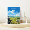 Bodmin Moor Travel Poster, Travel Print of Bodmin Moor, England, Cornwall Art Lovers Gift, Bodmin Moor Gift, Wall Art Print