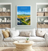 Bodmin Moor Travel Print, Travel Poster of Bodmin Moor, England, Cornwall Art Lovers Gift, Bodmin Moor Gift, Wall Art Print NQ Media Designs