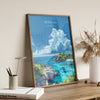 Bermuda Poster Wall Art, Travel Print of Bermuda, Atlantic Ocean, Bermuda Art Lovers Gift, Bermuda Canvas Wall Art