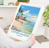 Cayman Islands Travel Print, Travel Poster of Cayman Islands, Caribbean, Cayman Islands Art Lovers Gift, Wall Art Print