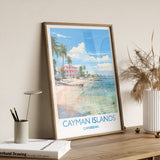 Cayman Islands Travel Print, Travel Poster of Cayman Islands, Caribbean, Cayman Islands Art Lovers Gift, Wall Art Print