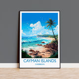 Cayman Islands Travel Poster, Travel Print of Cayman Islands, Caribbean, Cayman Islands Art Lovers Gift, Wall Art Print NQ Media Designs