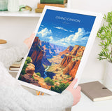 Grand Canyon Travel Print Wall Art, Travel Poster of Grand Canyon, Grand Canyon Art Lovers Gift, Arizona, USA Travel Art NQ Media Designs