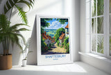 Shaftesbury Travel Poster Wall Art, Travel Print of Shaftesbury, England, Dorset Coast Art Lovers Gift, Shaftesbury Wall Decor NQ Media Designs