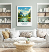 Yosemite Travel Print Wall Art, Travel Poster of Yosemite, National Park Art, Yosemite Gift, Colorado, USA, Travel Wall Art Gift NQ Media Designs