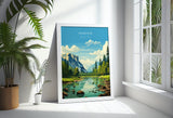 Yosemite Travel Print Wall Art, Travel Poster of Yosemite, National Park Art, Yosemite Gift, Colorado, USA, Travel Wall Art Gift NQ Media Designs