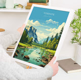 Yosemite Travel Print Wall Art, Travel Poster of Yosemite, National Park Art, Yosemite Gift, Colorado, USA, Travel Wall Art Gift NQ Media Designs