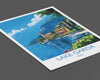 Lake Garda Travel Poster Wall Art, Travel Print of Lake Garda, Lake Garda Art Lovers Gift, Italy, Italian Lakes Art Gift