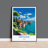 Sirmione Travel Print Wall Art, Travel Poster of Lake Garda, Sirmione Art Lovers Gift, Italy, Italian Lakes Art Gift NQ Media Designs
