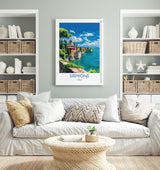 Sirmione Travel Print Wall Art, Travel Poster of Lake Garda, Sirmione Art Lovers Gift, Italy, Italian Lakes Art Gift NQ Media Designs