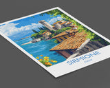 Sirmione Travel Poster Wall Art, Travel Print of Lake Garda, Sirmione Art Lovers Gift, Italy, Italian Lakes Art Gift NQ Media Designs