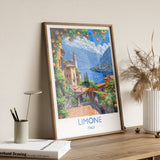 Limone Travel Poster Wall Art, Travel Print of Lake Garda, Limone Art Lovers Gift, Italy, Italian Lakes Art Gift NQ Media Designs