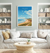 Chesil Beach Travel Print, Travel Poster of Chesil Beach, England, Dorset Coast Art Lovers Gift, Dorset Gift, Wall Art Print NQ Media Designs