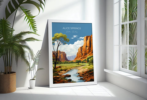 Alice Springs Poster, Travel Print of Alice Springs, Northern Territory, Alice Springs Art Lovers Gift, Australia Wall Art Gift