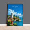 Lake Garda Travel Print Wall Art, Travel Poster of Lake Garda, Lake Garda Art Lovers Gift, Italy, Italian Lakes Art Gift NQ Media Designs