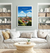Dorchester Travel Print Wall Art, Travel Poster of Dorchester, England, Dorset Coast Art Lovers Gift, Dorchester Wall Decor NQ Media Designs