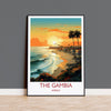 The Gambia Travel Print, Travel Poster of The Gambia , The Gambia Gift, The Gambia Sunset Africa, Africa Art Lovers Gift, Wall Art Print NQ Media Designs