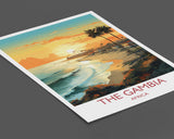 The Gambia Travel Print, Travel Poster of The Gambia , The Gambia Gift, The Gambia Sunset Africa, Africa Art Lovers Gift, Wall Art Print NQ Media Designs
