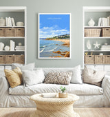 Langland Bay Travel Print Wall Art, Langland Bay Travel Poster, Mumbles Art Gift, Wales, Welsh Art Gift, Wall Art Print NQ Media Designs