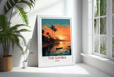 The Gambia Travel Poster Wall Art, Travel Poster of The Gambia , The Gambia Gift, The Gambia Sunset Africa, Africa Art Lovers Gift, NQ Media Designs