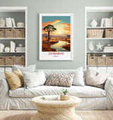 Zimbabwe Travel Poster Wall Art, Travel Poster of Zimbabwe Sunset, Zimbabwe Gift, Zimbabwe Travel Art, Africa Art Lovers Gift, NQ Media Designs