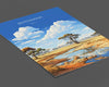 Botswana Travel Poster, Travel Print of Botswana, Botswana Gift, Botswana Sunset Africa, Africa Art Lovers Gift, Wall Art Print