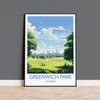 Greenwich Park Travel Poster, Travel Print of GreenwichPark, London Poster, Greenwich Park Art Gift, London Art Lovers UK Travel Gift NQ Media Designs