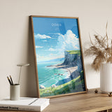 Dover Travel Print Wall Art, Dover Travel Poster, Kent, English Coastal Art lovers Gift, White Cliffs Gift NQ Media Designs