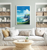 Dover Travel Print Wall Art, Dover Travel Poster, Kent, English Coastal Art lovers Gift, White Cliffs Gift NQ Media Designs