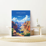 Grand Canyon Travel Print Wall Art, Travel Poster of Grand Canyon, Grand Canyon Art Lovers Gift, Arizona, USA Travel Art NQ Media Designs