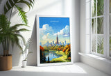 Warsaw Travel Poster, Travel Print of Warsaw, Poland Poster, Warsaw Art Gift, Poland Art Lovers Travel Gift NQ Media Designs